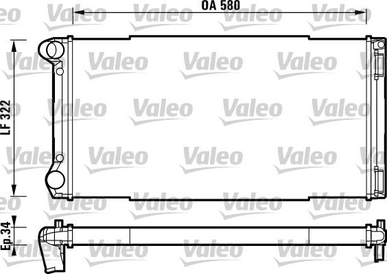 VALEO Jäähdytin,moottorin jäähdytys 732913