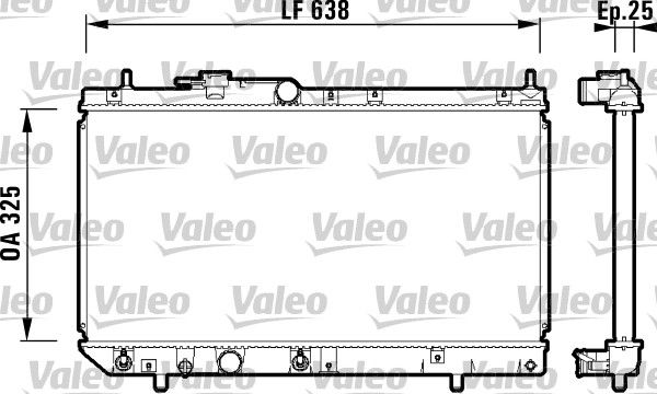 VALEO Jäähdytin,moottorin jäähdytys 734103