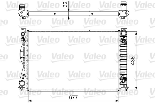 VALEO Jäähdytin,moottorin jäähdytys 735032