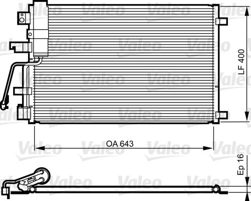 VALEO Lauhdutin, ilmastointilaite 814010