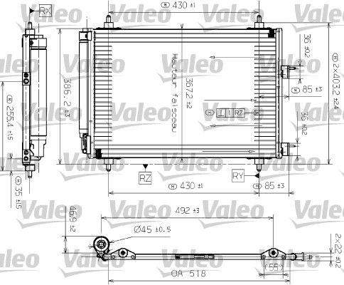 VALEO Lauhdutin, ilmastointilaite 817524