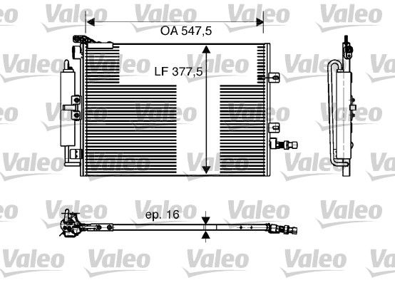 VALEO Lauhdutin, ilmastointilaite 818166