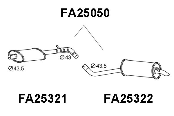 VENEPORTE Takaäänenvaimentaja FA25050