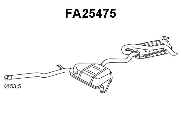 VENEPORTE Takaäänenvaimentaja FA25475