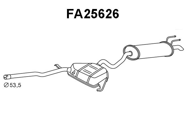 VENEPORTE Takaäänenvaimentaja FA25626