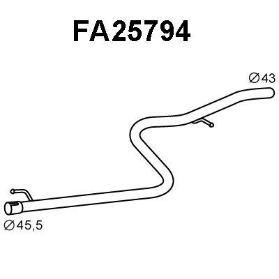 VENEPORTE Korjausputki, katalysaattori FA25794