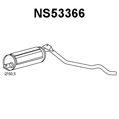 VENEPORTE Takaäänenvaimentaja NS53366