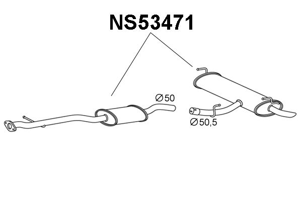 VENEPORTE Takaäänenvaimentaja NS53471