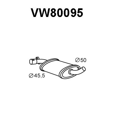 VENEPORTE Keskiäänenvaimentaja VW80095