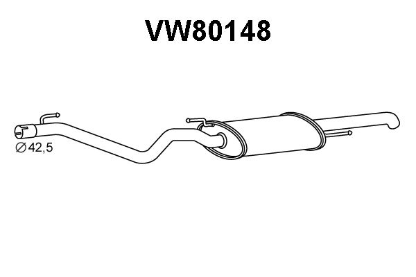 VENEPORTE Takaäänenvaimentaja VW80148