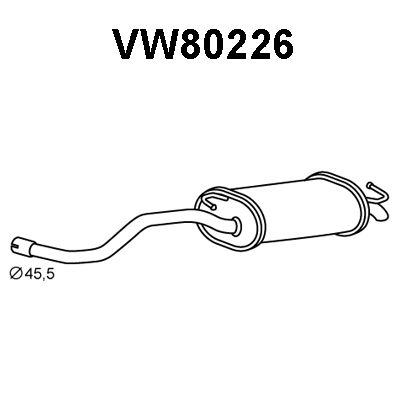VENEPORTE Takaäänenvaimentaja VW80226
