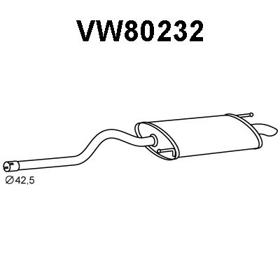 VENEPORTE Takaäänenvaimentaja VW80232