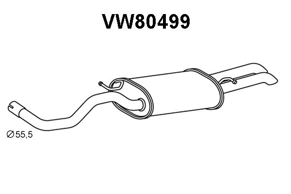 VENEPORTE Takaäänenvaimentaja VW80499
