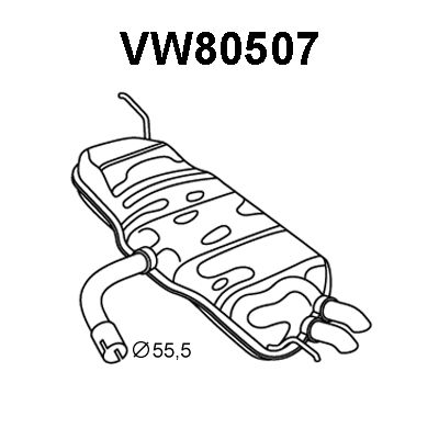 VENEPORTE Takaäänenvaimentaja VW80507