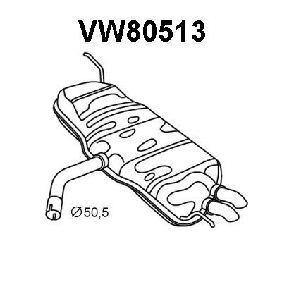 VENEPORTE Takaäänenvaimentaja VW80513