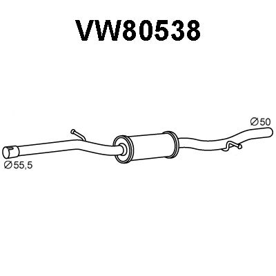 VENEPORTE Keskiäänenvaimentaja VW80538