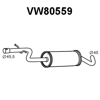 VENEPORTE Keskiäänenvaimentaja VW80559