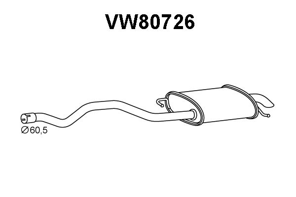 VENEPORTE Takaäänenvaimentaja VW80726