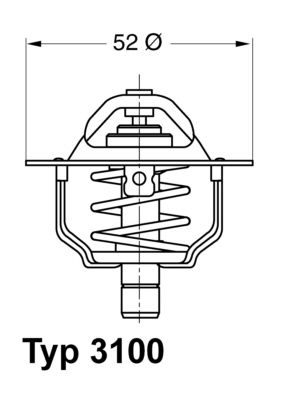 WAHLER Termostaatti, jäähdytysneste 3100.88D