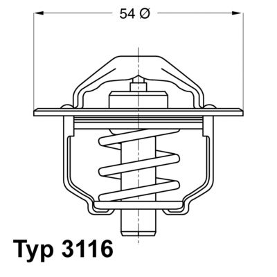 WAHLER Termostaatti, jäähdytysneste 3116.89D