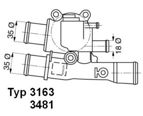 WAHLER Termostaatti, jäähdytysneste 3481.88D