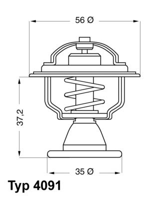 WAHLER Termostaatti, jäähdytysneste 4091.82D