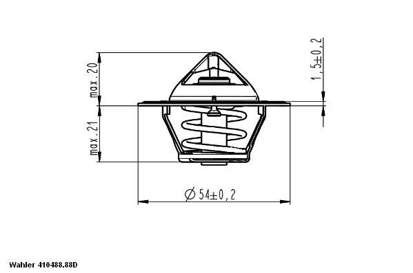 WAHLER Termostaatti, jäähdytysneste 410488.88D