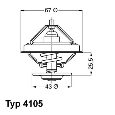 WAHLER Termostaatti, jäähdytysneste 4105.65D