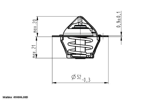 WAHLER Termostaatti, jäähdytysneste 410806.88D