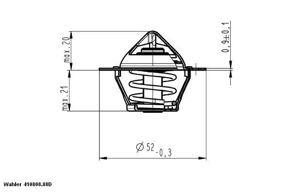 WAHLER Termostaatti, jäähdytysneste 410808.88D