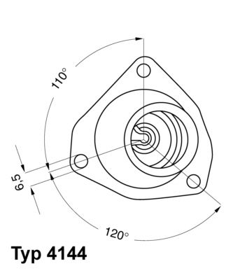 WAHLER Termostaatti, jäähdytysneste 4144.82D