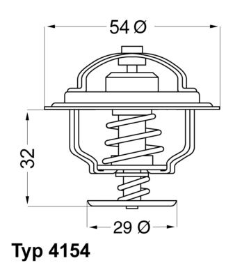 WAHLER Termostaatti, jäähdytysneste 4154.82D