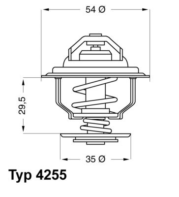 WAHLER Termostaatti, jäähdytysneste 4255.87D