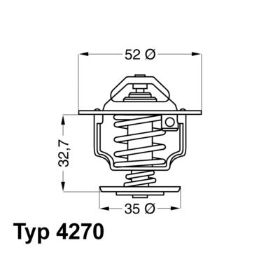 WAHLER Termostaatti, jäähdytysneste 4270.92D