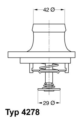 WAHLER Termostaatti, jäähdytysneste 4278.80D