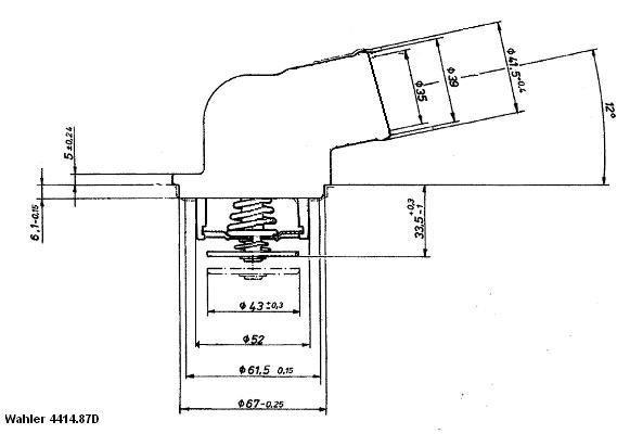 WAHLER Termostaatti, jäähdytysneste 4414.87D