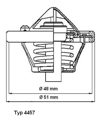 WAHLER Termostaatti, jäähdytysneste 4457.82D