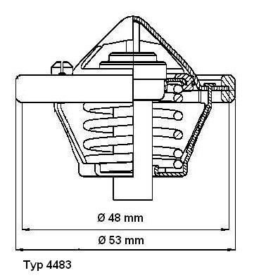 WAHLER Termostaatti, jäähdytysneste 4483.82D