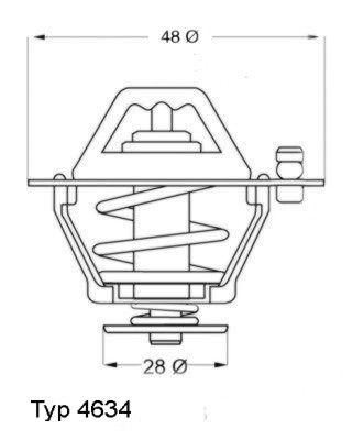 WAHLER Termostaatti, jäähdytysneste 4634.76