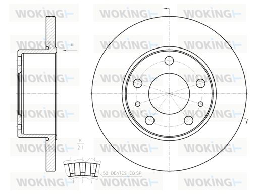 WOKING Jarrulevy D61202.00