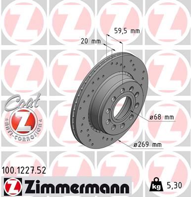 ZIMMERMANN Jarrulevy 100.1227.52