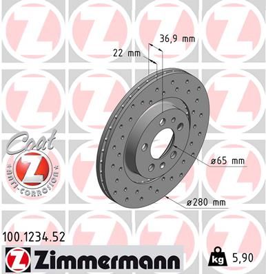 ZIMMERMANN Jarrulevy 100.1234.52