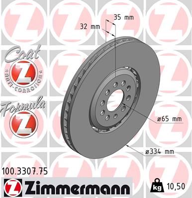 ZIMMERMANN Jarrulevy 100.3307.75