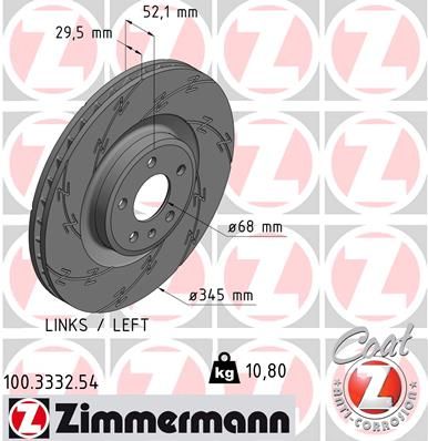 ZIMMERMANN Jarrulevy 100.3332.54