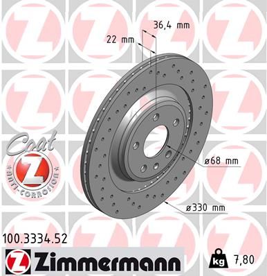 ZIMMERMANN Jarrulevy 100.3334.52