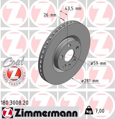 ZIMMERMANN Jarrulevy 180.3008.20