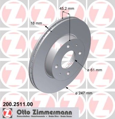 ZIMMERMANN Jarrulevy 200.2511.00