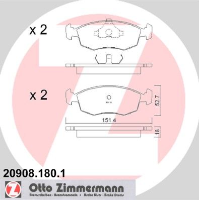 ZIMMERMANN Jarrupala, levyjarru 20908.180.1