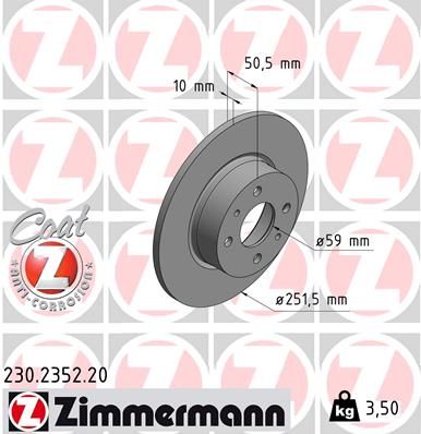 ZIMMERMANN Jarrulevy 230.2352.20