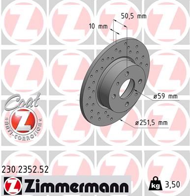 ZIMMERMANN Jarrulevy 230.2352.52